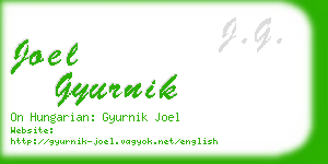 joel gyurnik business card